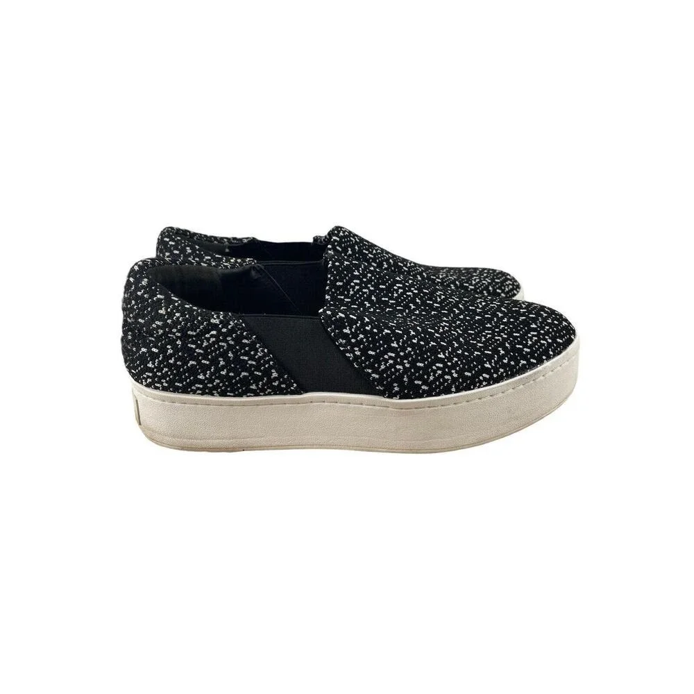 Vince Women's Warren Black & White Knit Platform Sneakers Size 9